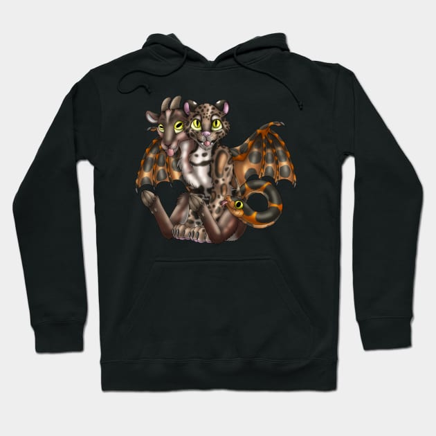 Chimera Cubs: Clouded Leopard (Tawny) Hoodie by spyroid101